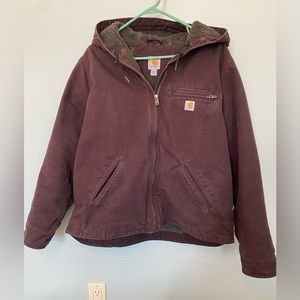 Carharrt fleece-lined hooded jacket